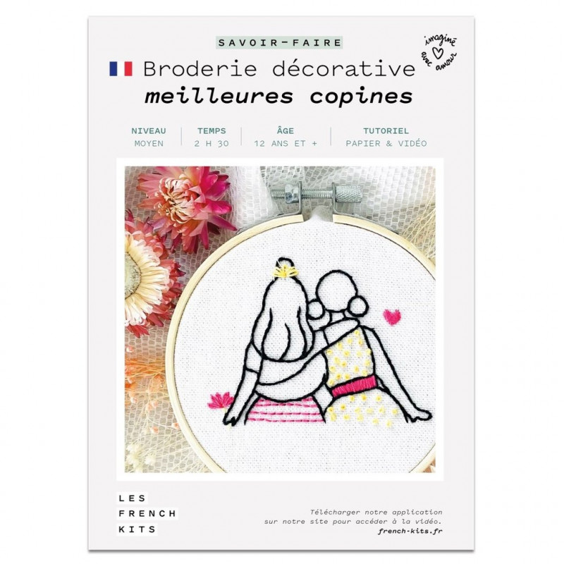Kit broderie - Meilleures copines - French'Kits