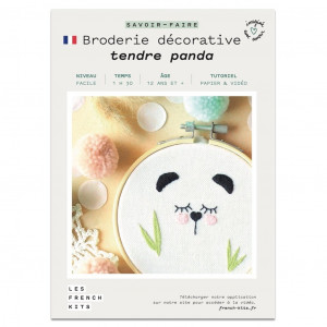 Kit broderie - Tendre Panda -...