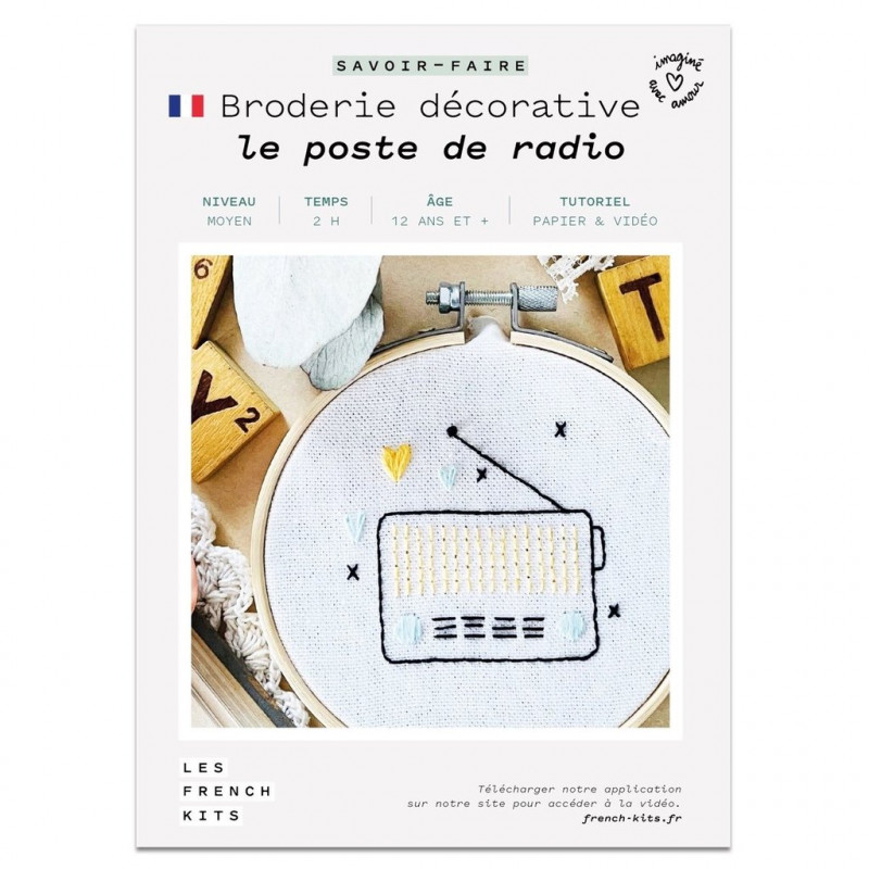 Kit broderie - Le poste de radio - French'Kits