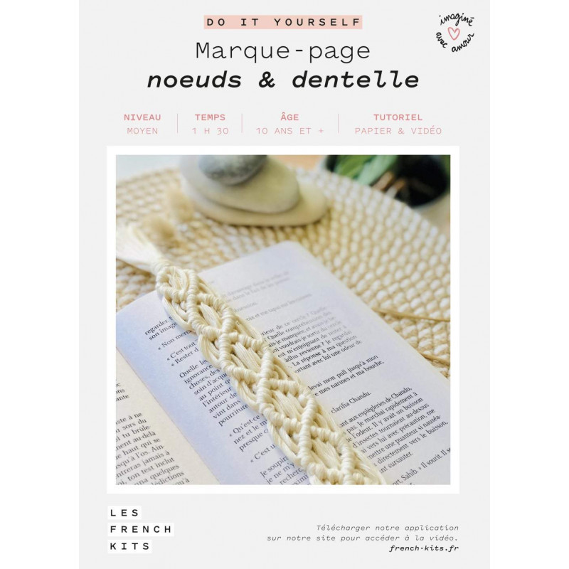 Kit DIY - Marque-pages - Noeuds & Dentelle - French'Kits