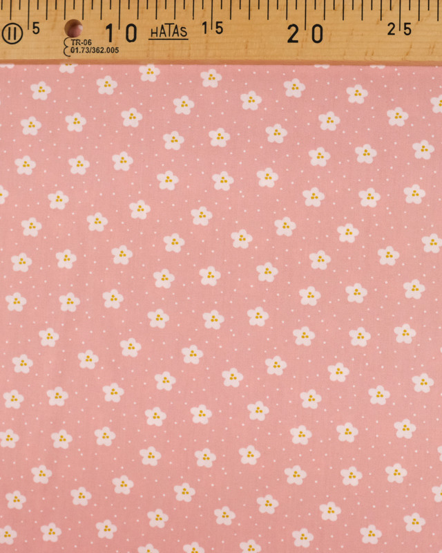 Tissu Liberty Coton Popeline Blanc - Imprimé Fleurs Gris, Jaune, Rose, Rouge - 20 Mètres - Pour Vêtements & Déco