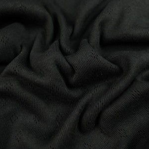 Tissu Jersey ajouté blanc Oeko-tex noir - Mercerine