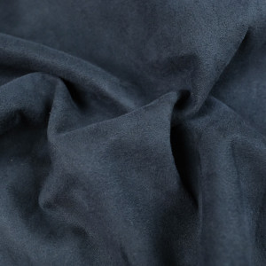Tissu suédine bleu - 10cm