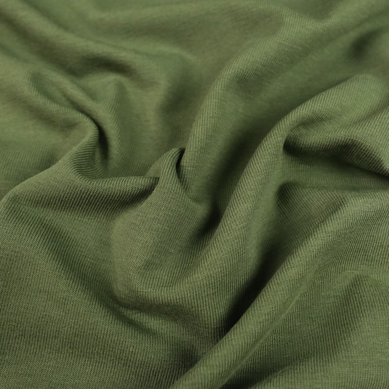 Jersey bio vert kaki - Tissu au mètre - Mercerine