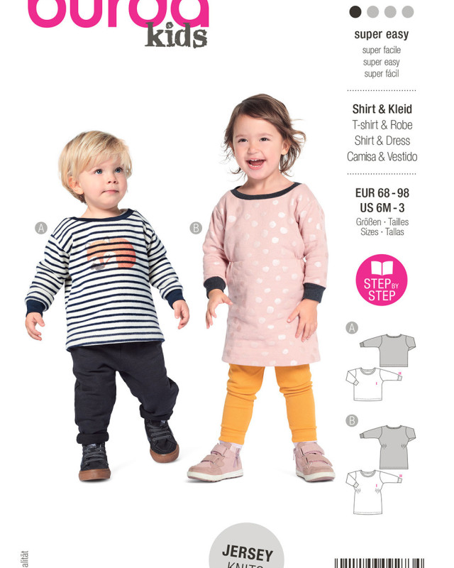 Patron de couture - Bébé - T-shirt Robe - Burda 9273