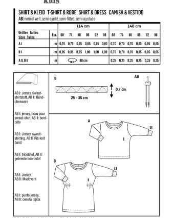 Patron de couture - Bébé - T-shirt Robe - Burda 9273