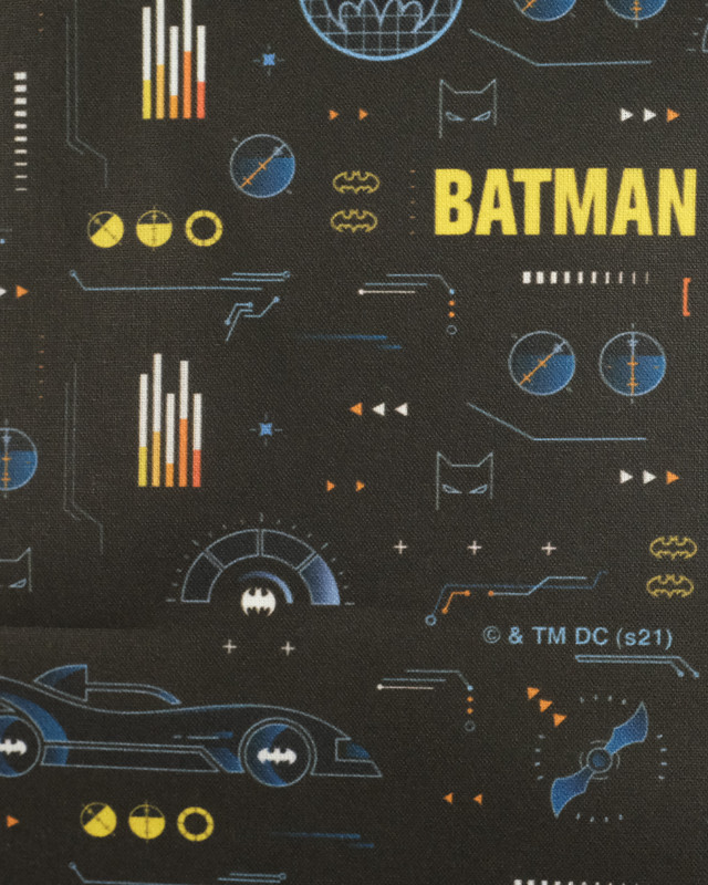 Tissu coton Batmobile Batman au mètre - Mercerine