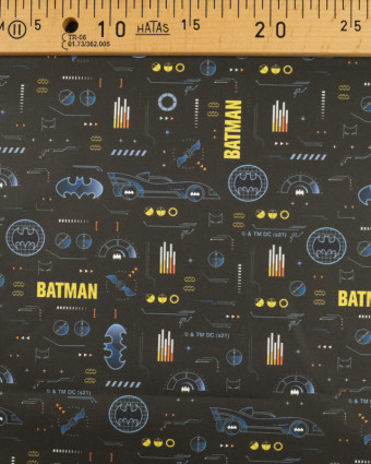 Tissu coton Batmobile Batman au mètre - Mercerine