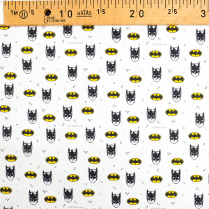 Tissu coton Batman petits carreaux - Mercerine