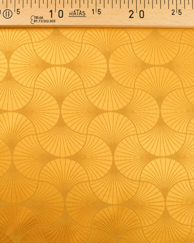 Tissu en ligne :  Jacquard Freda ocre - Mercerine