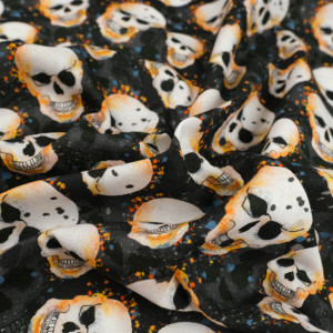 Coton Halloween crânes Bio...