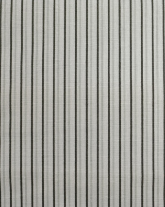 Coton imprimé rayé gris charbon Oeko-Tex - Mercerine