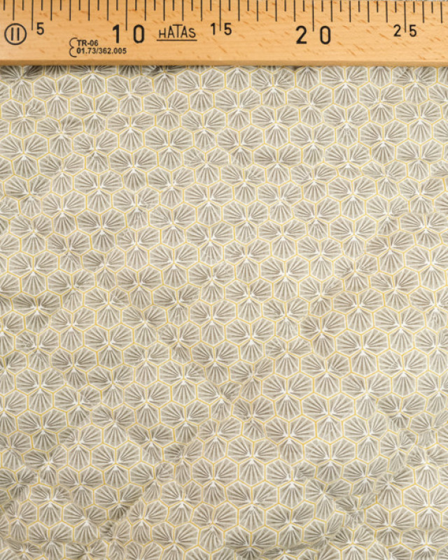 Tissu imprimé : coton matelassé Riad Gris Oeko-tex - Mercerine