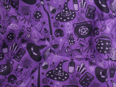 Tissu motif sorcières