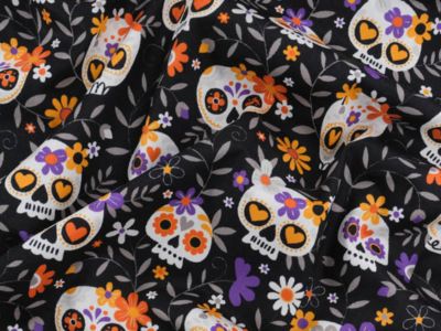 Tissu motif tête de mort